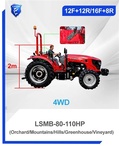 Potrivit pentru livezi, sere, tractoare agricole de deal și tractoare agricole compacte cu patru roți de 100 CP-